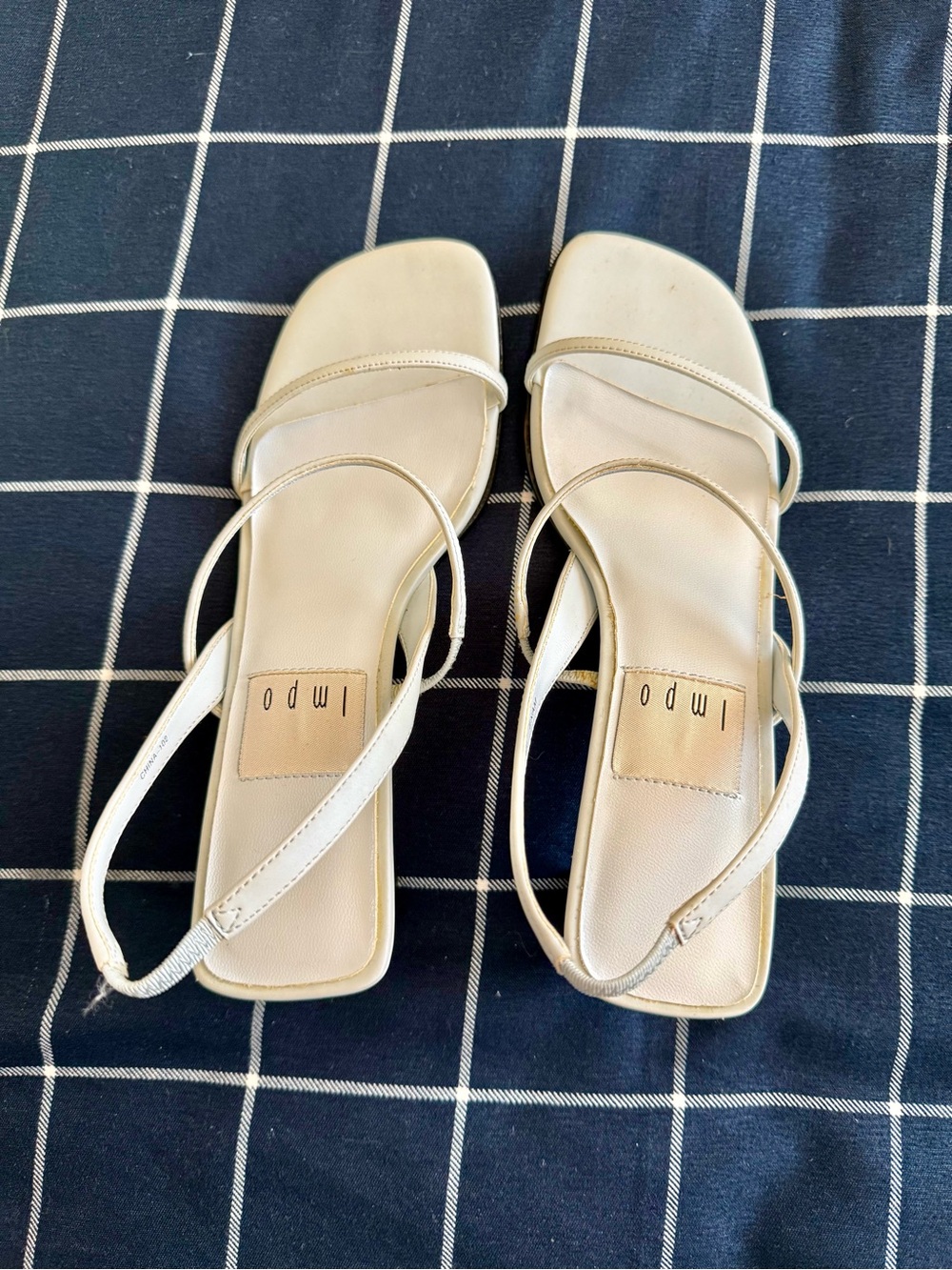 Impo Light blue Strappy Square-Toe Slingback Sandals